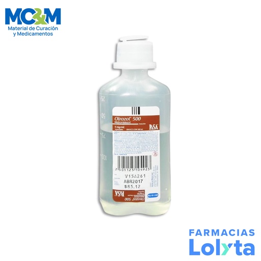 [2580] METRONIDAZOL SOL INY 500MG/100ML OTROZOL LAB PISA