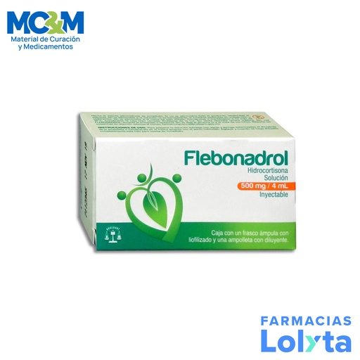 [2590] HIDROCORTISONA SOL INY 500 MG/4 ML FLEBONADROL LAB BRULUART