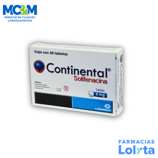 [2608] CONTINENTAL 5 MG C/20 TAB SOLIFENACINA LAB LIOMONT