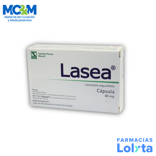 [2651] LASEA 80 MG C/28 CAPSULAS LAVANDULA ANGUSTIFOLIA LAB SCHWABE PHARMA