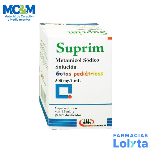 [2162] METAMIZOL SODICO 500 MG SOL GOTAS C/15 ML SUPRIM LAB DEGORTS