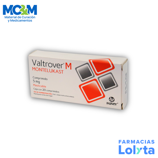[2660] MONTELUKAST 5MG C/20 TAB MASTICABLE VALTROVER M LAB MAVER