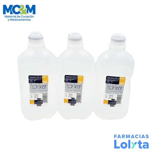 [2672] CLORURO DE SODIO GLUCOSA 0.9%-5% SOL INY 500 ML SOLUCION DX-CS LAB PISA (MIXTA)