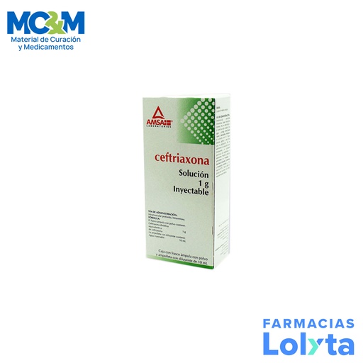 [2679] CEFTRIAXONA SOL INY 1 G IV LAB AMSA