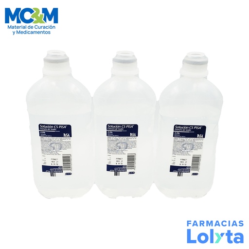 [2683] CLORURO DE SODIO SOL INY 0.9% 500 ML SOLUCION CS LAB PISA (FISIOLOGICA)