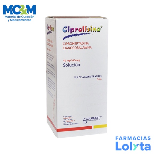 [2737] CIPROLISINA SOL ORAL 40 MG/300 MCG C/220 ML CIPROHEPTADINA CIANOCOBALAMINA LAB CARNOT