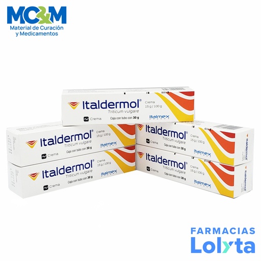 [2803] ITALDERMOL CREMA 15/1 G/100 G TUBO C/30 G TRITICUM VULGARE FENOXIETANOL LAB ITALMEX