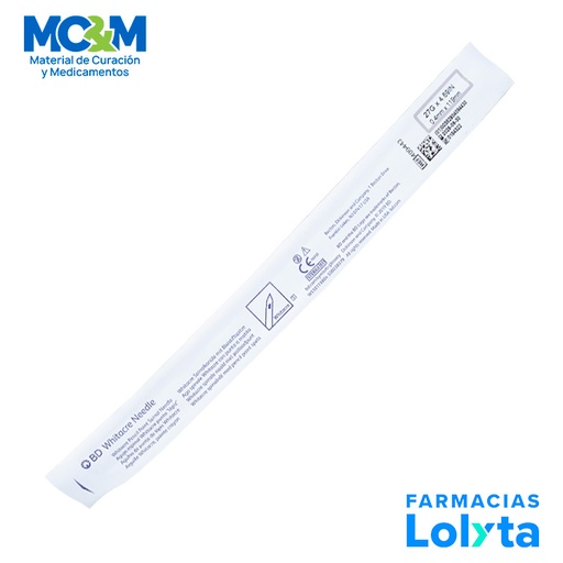 [3026] AGUJA WHITACRE 27 G X 4 11/16 IN LARGA BD REF 409443