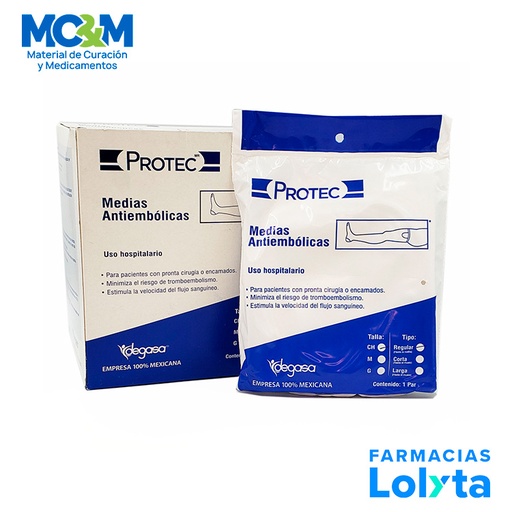 [3427] MEDIA ANTIEMBOLICA CHICA REGULAR A LA RODILLA PROTEC DEGASA 1608100