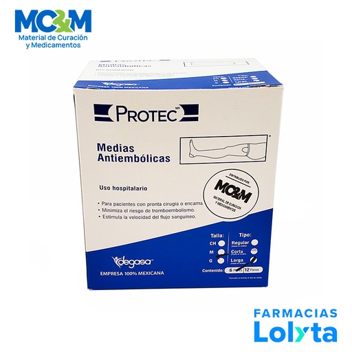 [3430] MEDIA ANTIEMBOLICA MEDIANA LARGA AL MUSLO PROTEC DEGASA DEGASA 1608600