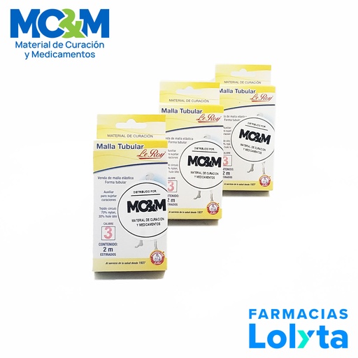 [4005] VENDA DE MALLA ELASTICA FORMA TUBULAR 2M #3 LEROY