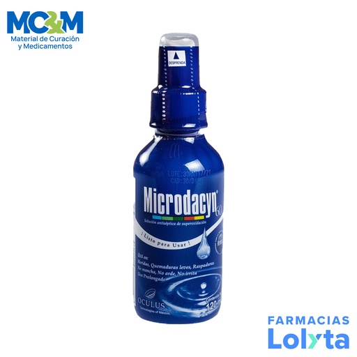 [4092] MICRODACYN 120 ML SOL ESTERILIZANTE Y ANTISEPTICA DE SUPER OXIDACION LAB SANFER