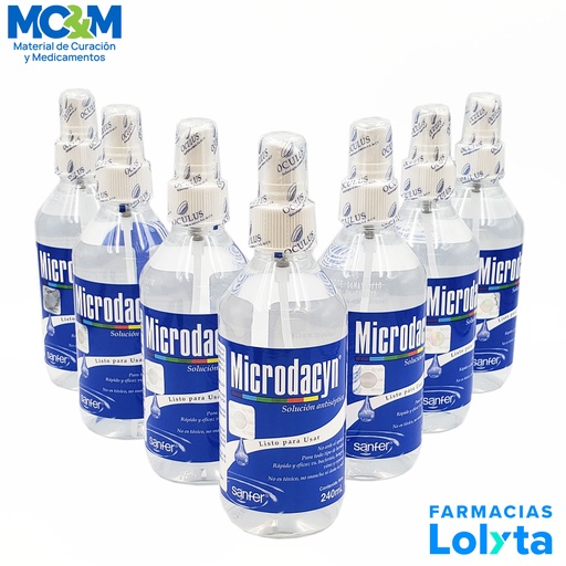 [4093] MICRODACYN 240 ML SOL ESTERILIZANTE Y ANTISEPTICA DE SUPER OXIDACION LAB SANFER