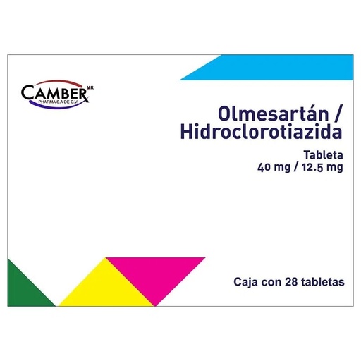 [2842] OLMESARTAN HIDROCLOROTIAZIDA 40/12.5 MG  C/28 TAB LAB CAMBER PHARMA