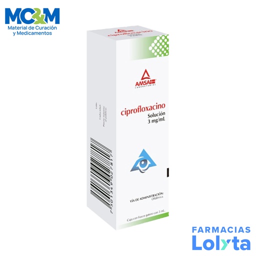 [1877] CIPROFLOXACINO SOL OFTALMICA 3 MG/ML C/5 ML LAB AMSA