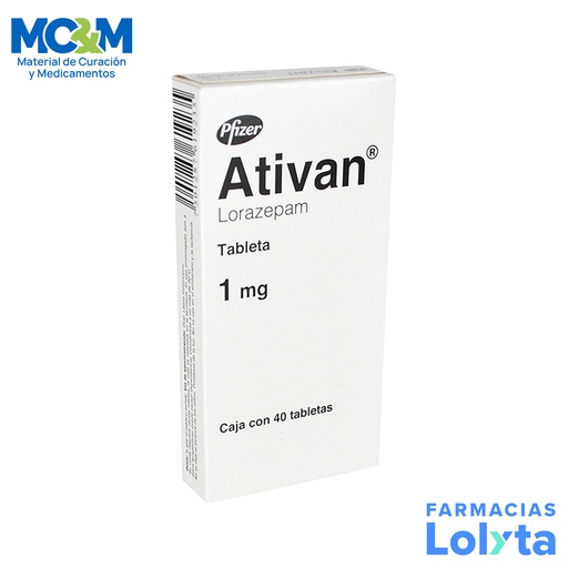 [2707] ATIVAN 1 MG C/40 TAB LORAZEPAM LAB PFIZER GRUPO II