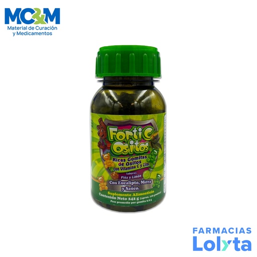 [2929] FORTI OSITOS VERDE C/110 GOMITAS CALCIO Y OMEGA 3 SUPLEMENTO ALIMENTICIO LAB NATUTECH