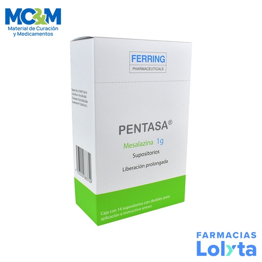 [2932] PENTASA 1 G C/14 SUPOSITORIOS MESALAZINA LAB FERRING