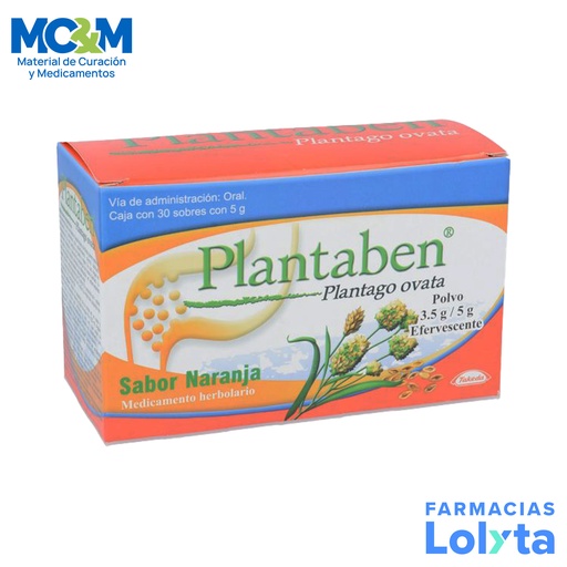 [2935] PLANTABEN 3.5 G C/30 SOBRES POLVO EFERVESCENTE PLANTAGO OVATA LAB MEDA