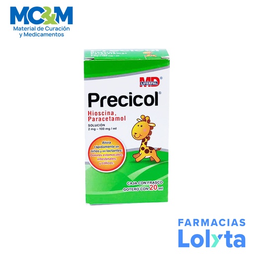 [2054] HIOSCINA PARACETAMOL 2MG 100MG/ML SOL GOTAS C/20 ML PRECICOL LAB LIFERPAL MD