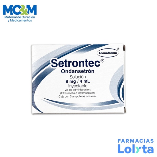 [1318] ONDANSETRON SOL INY 8MG/4ML C/3 AMP SETRONTEC LAB TECNOFARMA