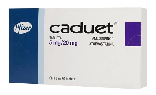 [1549] CADUET 5/20 MG C/30 TAB AMLODIPINO ATORVASTATINA LAB PFIZER