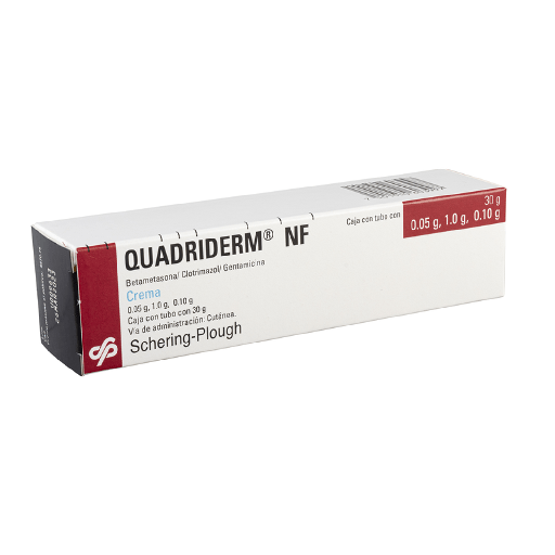 [2981] QUADRIDERM NF CREMA 0.05/1/0.1 G/100 G TUBO C/30 G BETAMETASONA CLOTRIMAZOL GENTAMICINA LAB ORGANON