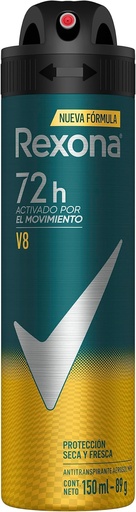 [3008] ANTITRANSPIRANTE AEROSOL REXONA MEN V8 72 H C/150 ML UNILEVER