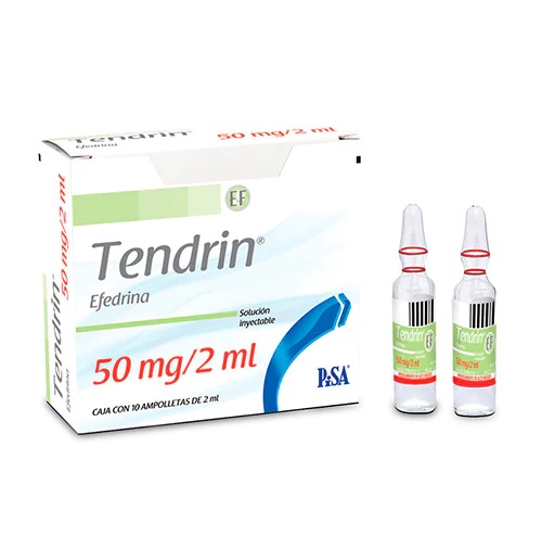 [36] EFEDRINA SOL INY 50 MG/2 ML C/10 AMP TENDRIN LAB PISA GRUPO II