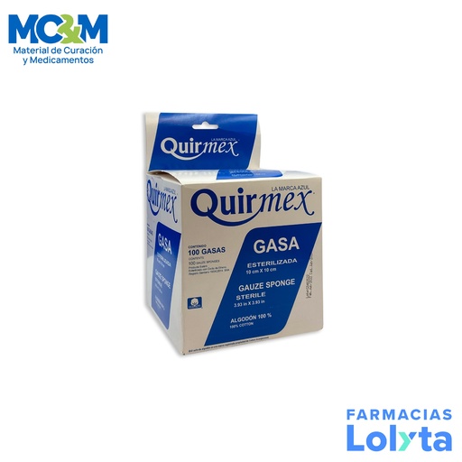 [428] GASA ESTERIL 10X10 CM C/100 QUIRMEX