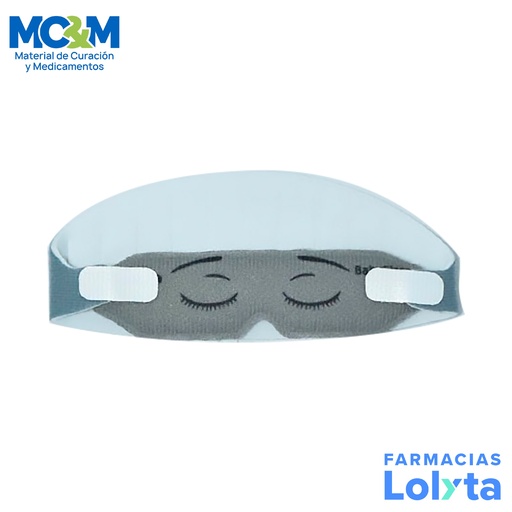 [91] ANTIFAZ PARA PROTECCION DE FOTOTERAPIA CON CORREA DE SUJECION PRETERMINO (CHICO) COLOR GRIS HR-BS-PT BABY SLEEP