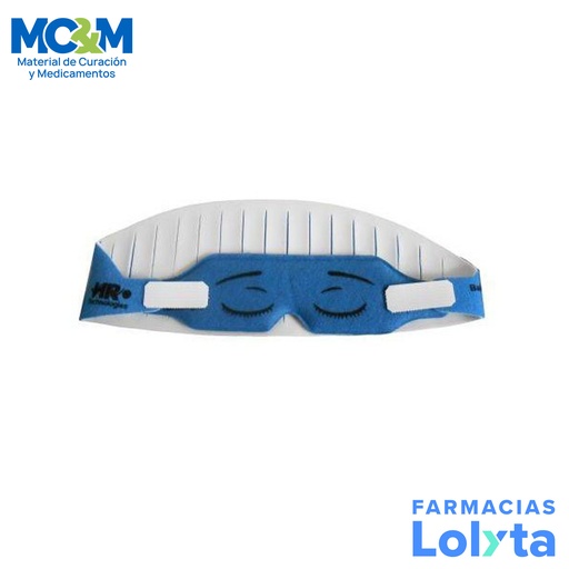 [2971] ANTIFAZ PARA PROTECCION DE FOTOTERAPIA CON CORREA DE SUJECION TERMINO (MEDIANO) COLOR AZUL HR-BS-T BABY SLEEP