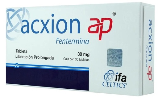 [3195] ACXION AP 30 MG C/30 TAB LP FENTERMINA LAB IFA CELTICS GRUPO III