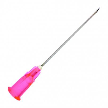 [3199] AGUJA HIPODERMICA 18G X 40 MM C/1 PIEZA ROSA REF 300017 BD