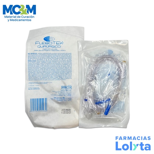 [4140] FLEBOTEK QUIRURGICO EQUIPO PARA VENOCLISIS LAB PISA