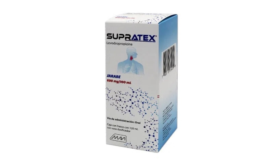 LEVODROPROPIZINA JARABE 600 MG/100 ML FCO C/120 ML SUPRATEX LAB MAVI ...