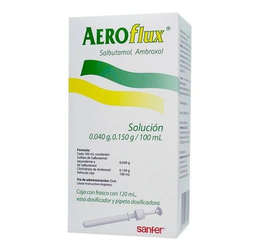 [3280] AEROFLUX SOL ORAL 0.040/0.150 G/100 ML FCO C/120 ML SALBUTAMOL AMBROXOL LAB SANFER