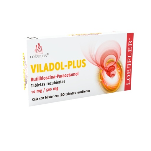 [3294] BUTILHIOSCINA PARACETAMOL 10/500 MG C/20 TAB RECUBIERTAS VILADOL PLUS LAB LOEFFLER