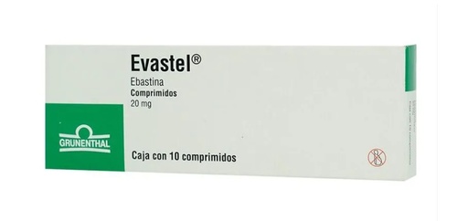 [3306] EVASTEL 20 MG C/10 COMPRIMIDOS EBASTINA LAB GRUNENTHAL