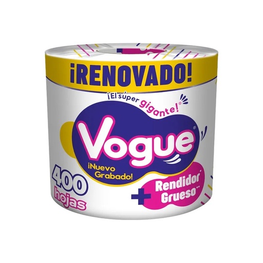 [3336] PAPEL HIGIENICO ROLLO C/400 HOJAS VOGUE