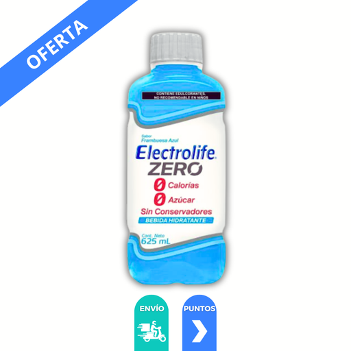 [3351] ELECTROLIFE ZERO HIDRATANTE FRAMBUESA AZUL 625 ML LAB PISA
