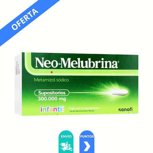 [3358] NEOMELUBRINA INFANTIL 300 MG C/5 SUPOSITORIOS METAMIZOL