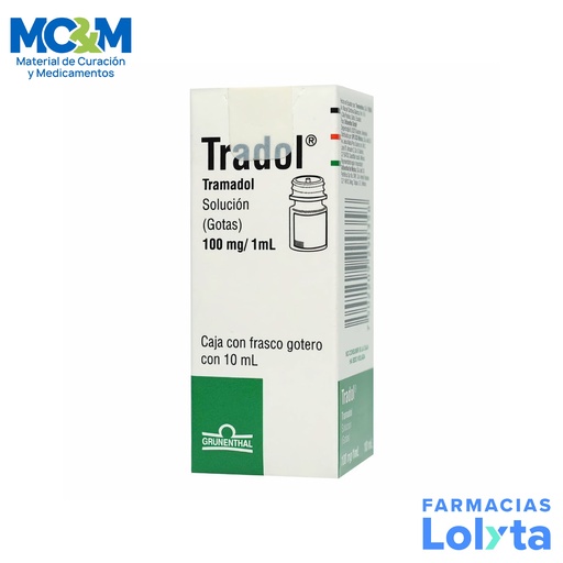 [882] TRADOL SOLUCION ORAL 100 MG/ML C/10 ML TRAMADOL LAB GRUNENTHAL