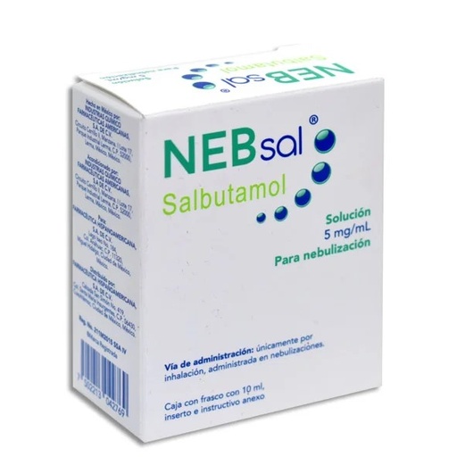[3372] SALBUTAMOL SOL P/NEBULIZAR 5 MG/ML C/10 ML NEBSAL LAB FARMACEUTICA HISPANOAMERICANA