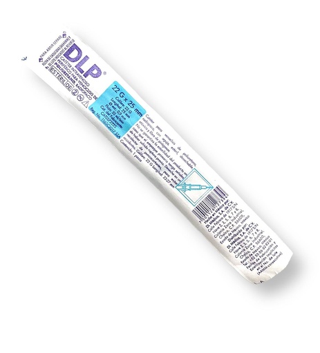 [3412] CATETER INTRAVENOSO PERIFERICO PARA VENOCLISIS RADIOPACO 22 G X 25 MM PIEZA AZUL DENTILAB