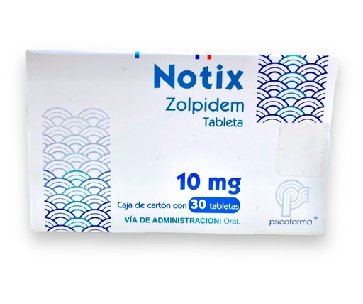[3456] ZOLPIDEM 10 MG C/30 TAB NOTIX LAB PSICOFARMA GRUPO III
