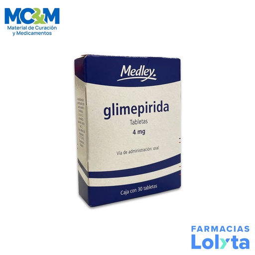 [1472] GLIMEPIRIDA 4 MG C/30 TAB LAB MEDLEY