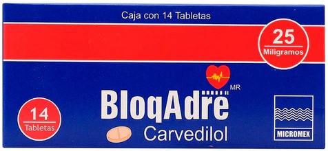 [3483] CARVEDILOL 25 MG C/14 TAB BLOQADRE LAB MICROMEX