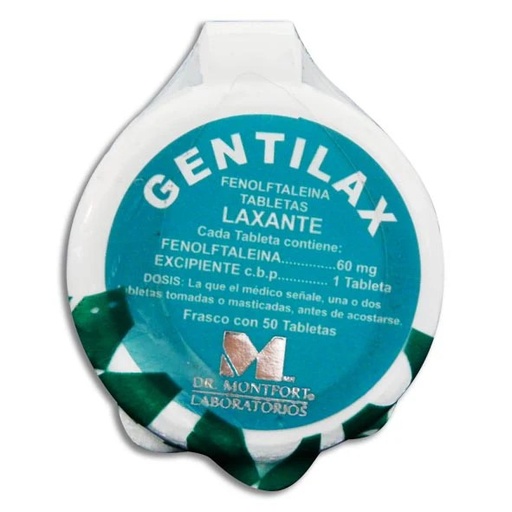 [3498] GENTILAX 60 MG C/50 TAB FENOLFTALEINA LAB DR MONTFORT