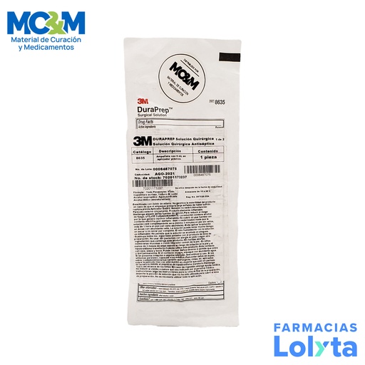 [2751] DURAPREP SOL QUIRURGICA 6 ML YODO ALCOHOL ISOPROPILICO REF 8635 3M